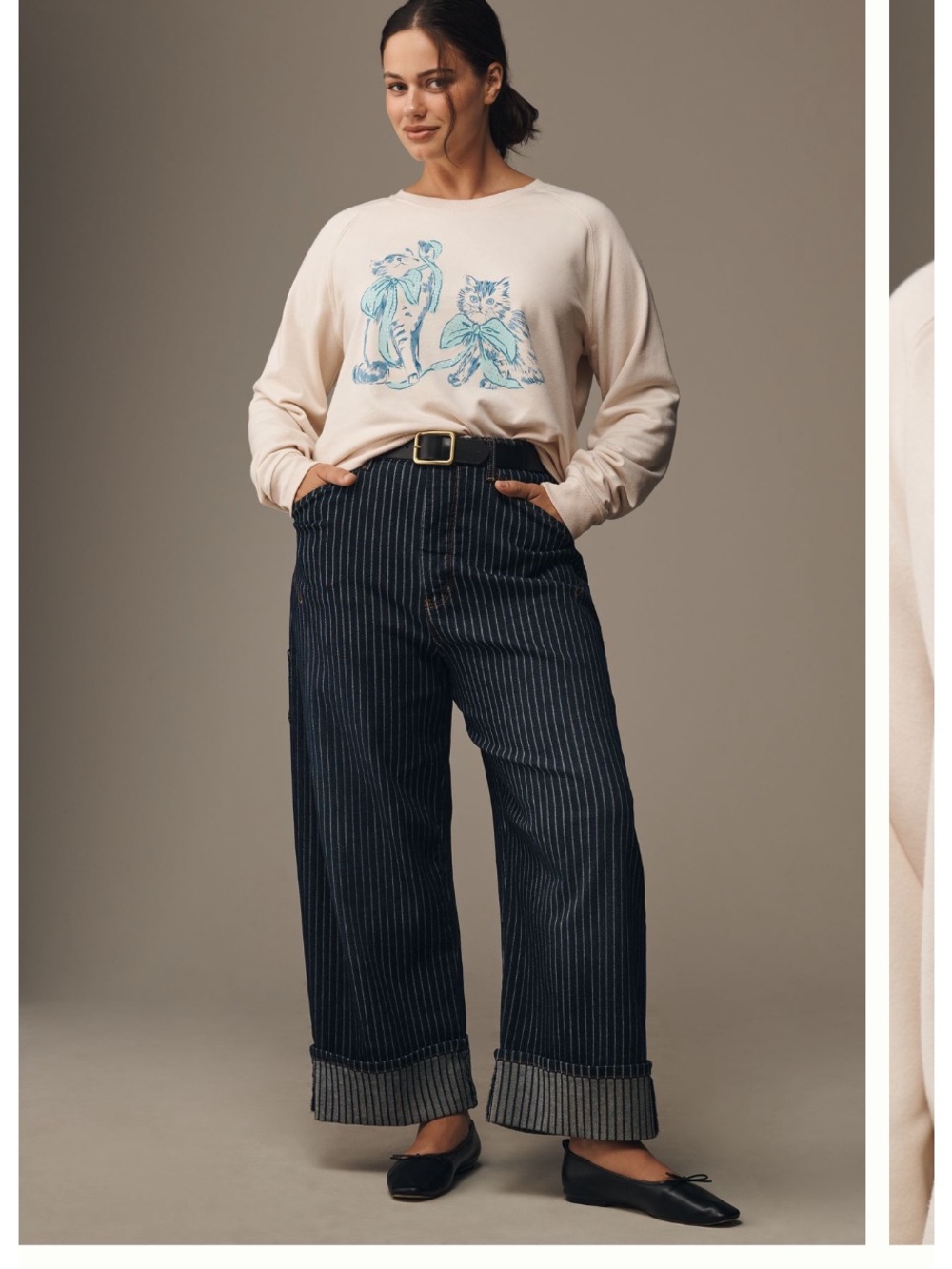 Maeve Animal Friends Crew-Neck Sweatshirt Cats - Picture 5 of 13